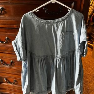 We The Free Moon City Denim Top